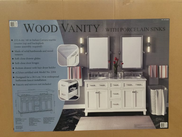 Costco68884260DoubleSinkWoodVanityWhitebox1 CostcoChaser