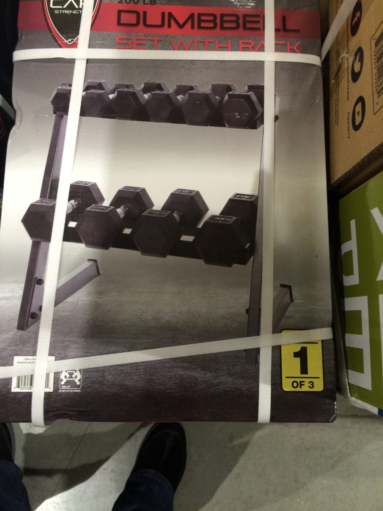 CAP Barbell 200 LB. Dumbbell Set Horizontal Rack CostcoChaser
