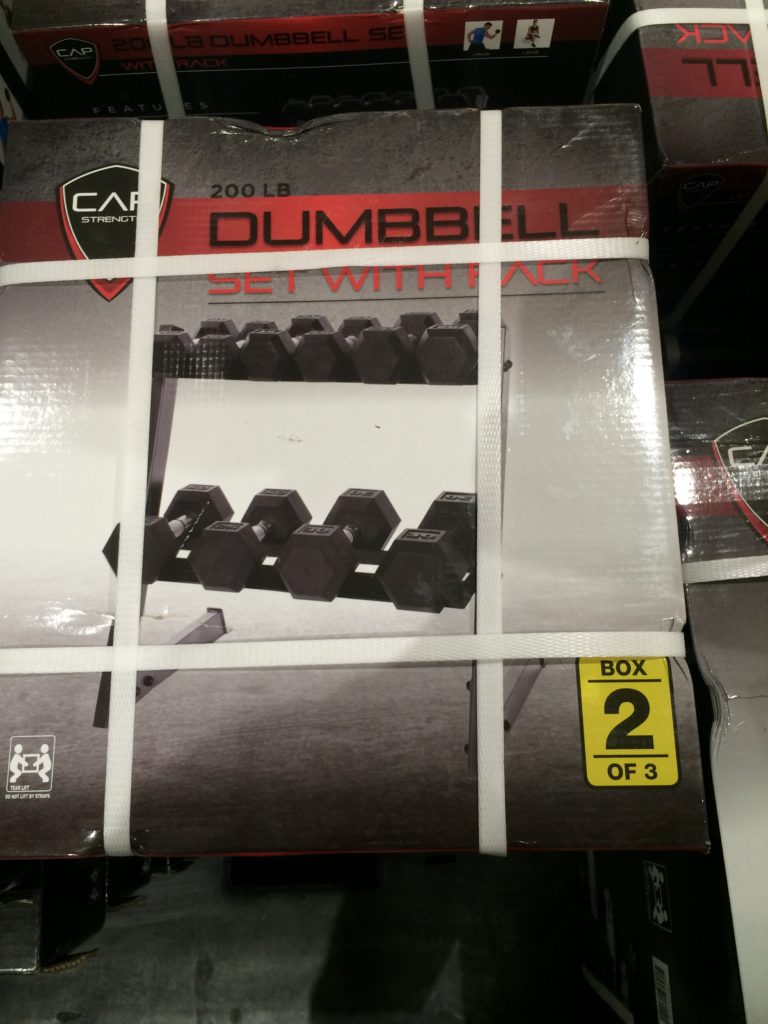CAP Barbell 200 LB. Dumbbell Set Horizontal Rack CostcoChaser