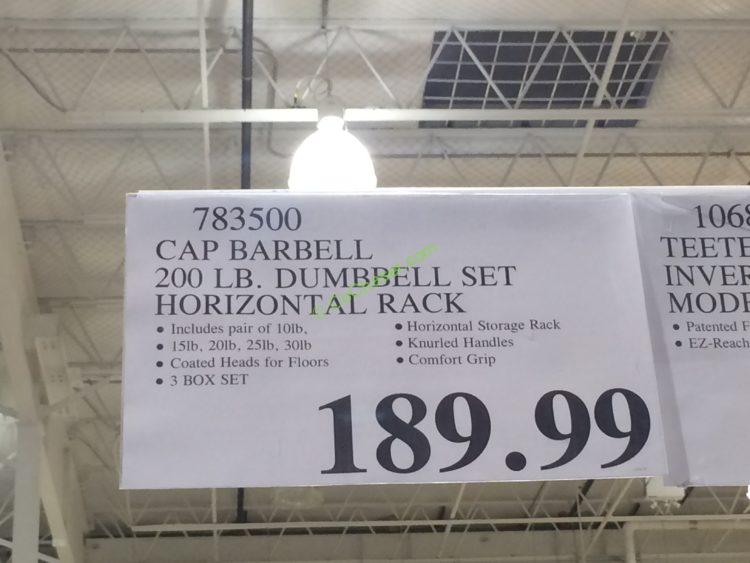 CAP Barbell 200 LB. Dumbbell Set Horizontal Rack CostcoChaser