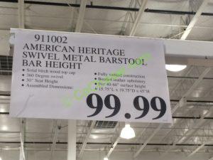 Costco-911002-American-Heritage-Swivel-Metal-Barstool-tag