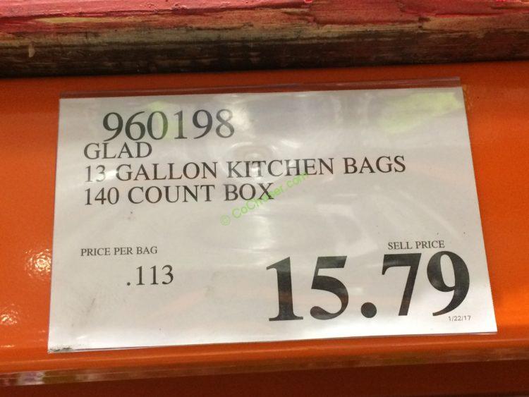Costco960198Glad13GallonKitchenBagstag CostcoChaser