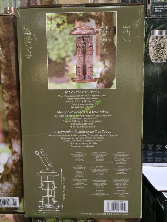 Costco1028589TripleTubeBirdFeederback CostcoChaser