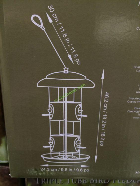 Costco1028589TripleTubeBirdFeedersize CostcoChaser