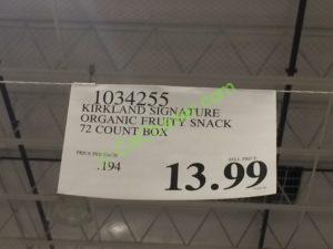 Costco-1034255-Kirkland-Signature-Organic-Fruity-Snack-tag