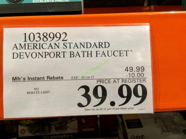 Costco-1038992-American-Standard-Devonport-Bath-Faucet-tag