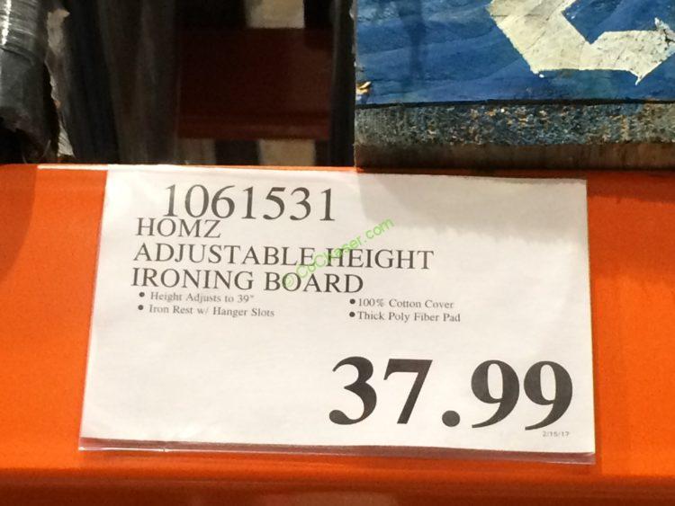 HOMZ Adjustable Height Ironing Board CostcoChaser