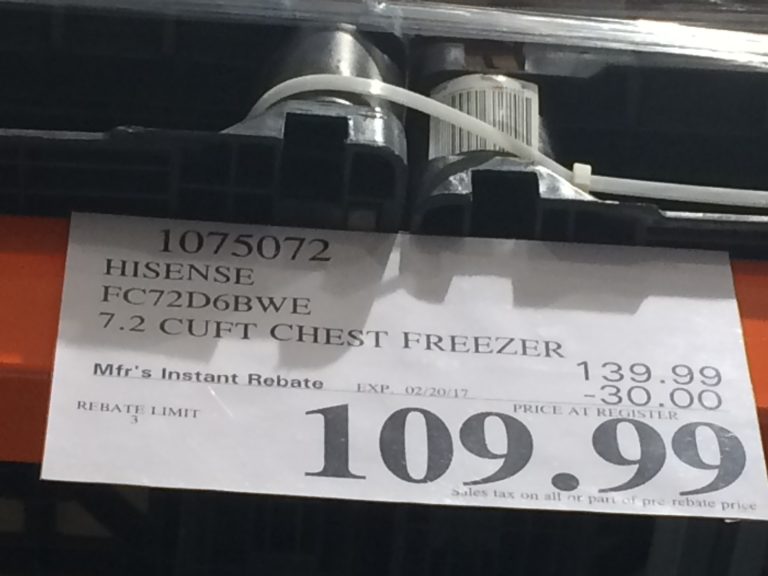 Hisense 7.2 CUFT Chest Freezer Model FC72D6BWE CostcoChaser
