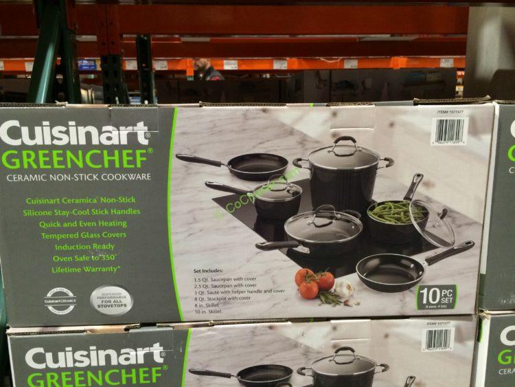 Cuisinart  10PC Greenchef Induction Ready Ceramic Non-stick Cookware Set