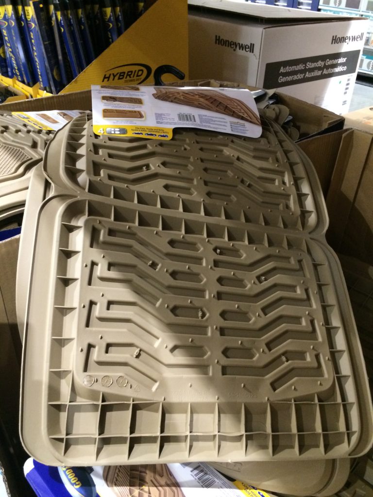 Goodyear 4 Piece Car Mat Set, Tan, Black and Gray CostcoChaser