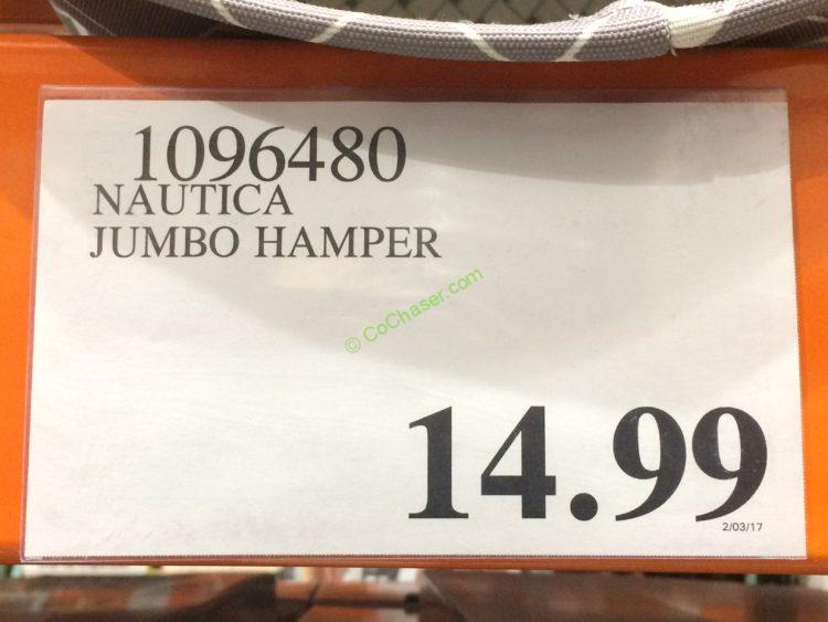 Costco-1096480-Nautica-Jumbo-Hamper-tag