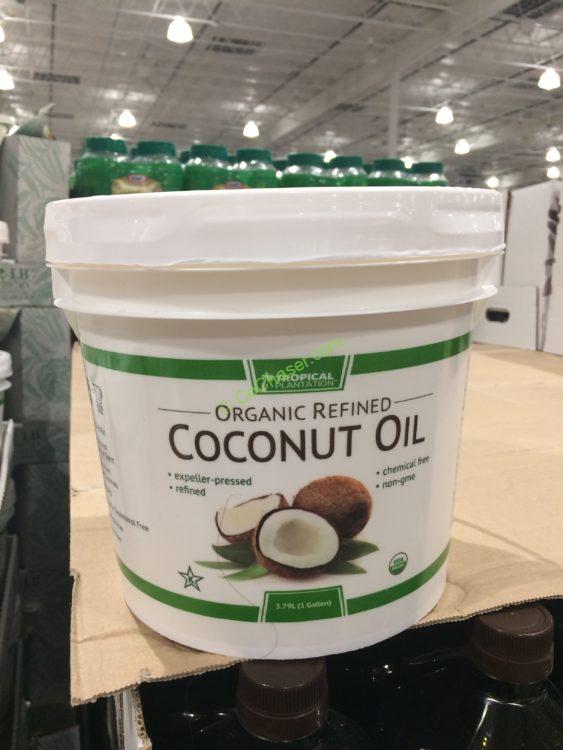 Tropical Plantation Organic Refined Coconut Oil 128 Ounce Bucket