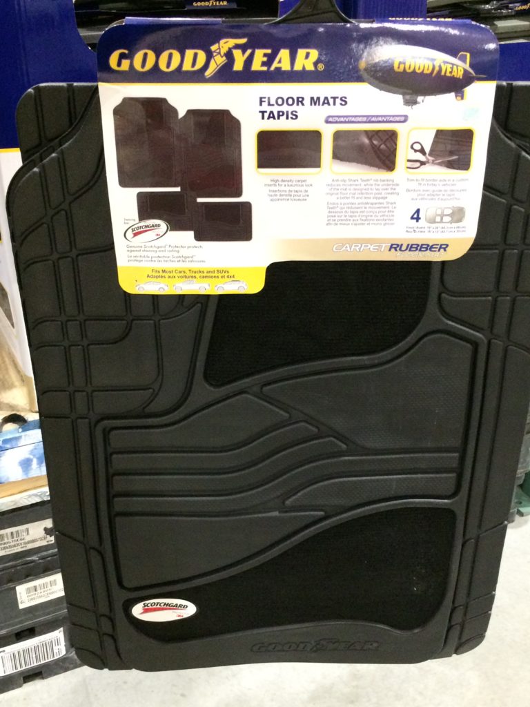 Goodyear 4 Piece Car Mat Set, Tan, Black and Gray CostcoChaser