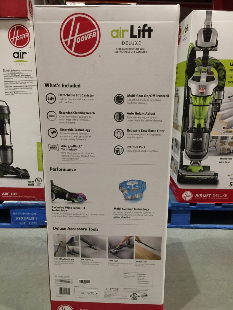 Costco1172511HooverAirLiftDeluxeUprightBaglessVacuumCleaner