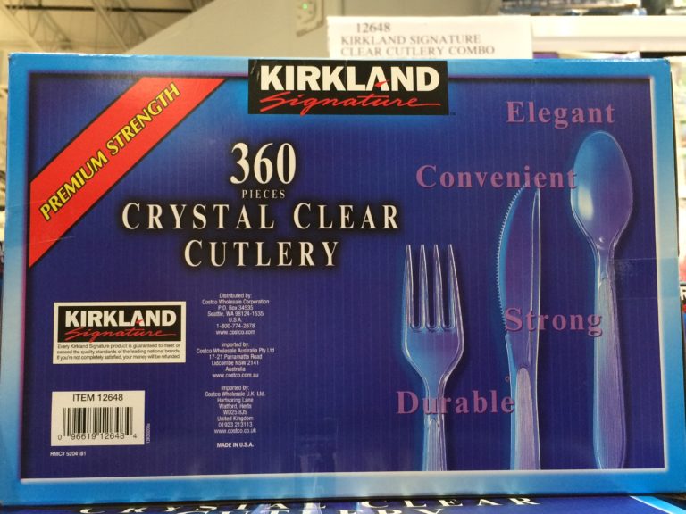 Kirkland Signature Clear Cutlery Combo 360 Count Box CostcoChaser