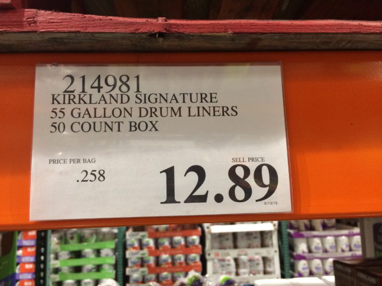 Kirkland Signature 55 Gallon Drum Liners 50 Count Box CostcoChaser
