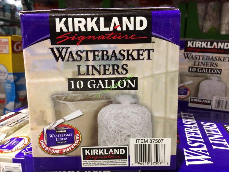 Kirkland Signature 10 Gallon Clear Wastebasket Liner 500 Count