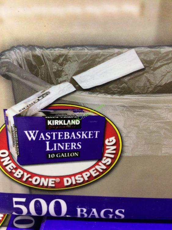 Kirkland Signature 10 Gallon Clear Wastebasket Liner 500 Count