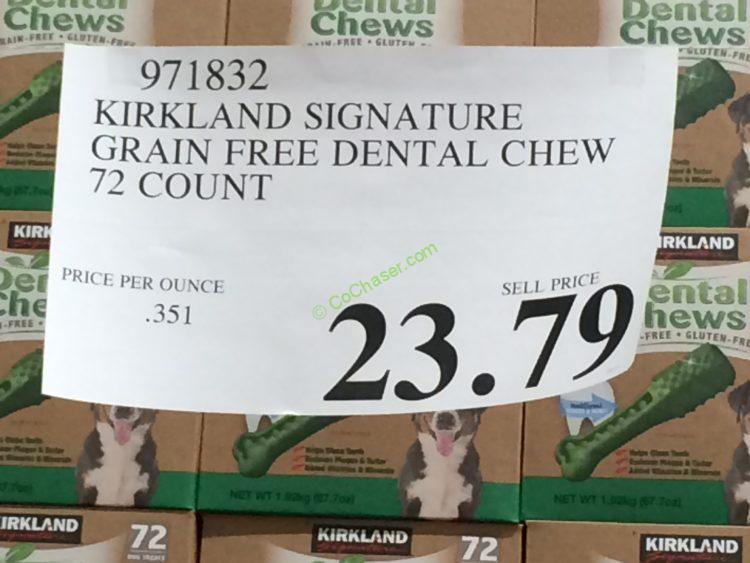 Costco-971832-Kirkland-Signature-Grain-Free Dental-Chew-tag
