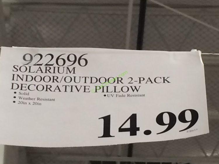 Solarium Indoor/Ourdoor 2Pack Decorative Pillow CostcoChaser