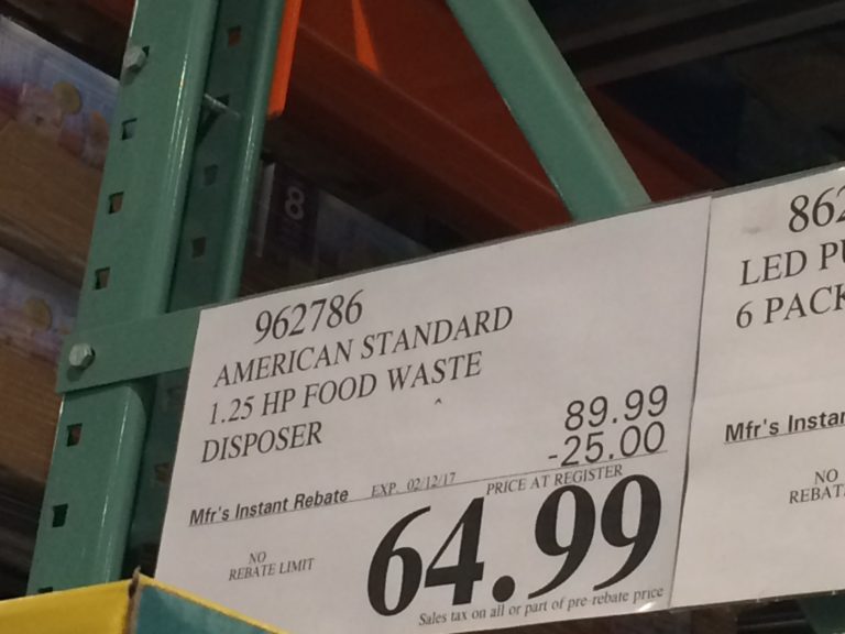American Standard 1.25 HP Food Waste Disposer CostcoChaser