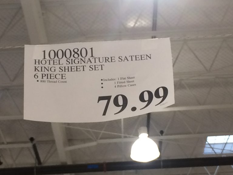 Hotel Signature Sateen King Sheet Set CostcoChaser