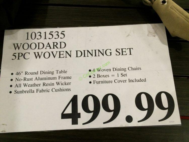 Woodard 5PC Woven Dining Set