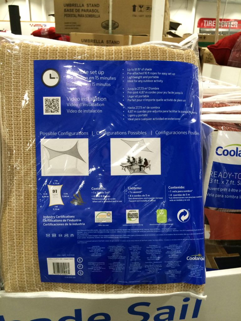 Costco1031558CoolarooShadeSailRectangleinf CostcoChaser