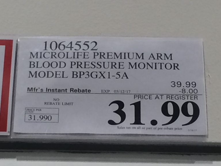 Microlife Deluxe Arm Blood Pressure Monitor Model BP3GX15A CostcoChaser