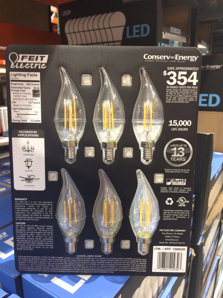 Costco1088520FeitElectricLEDChandelierBulbspart1 CostcoChaser