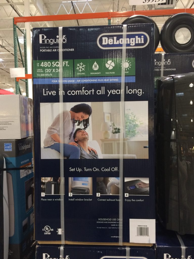 Costco1110125DelonghiPacan12.5KBTUPortableACbox CostcoChaser