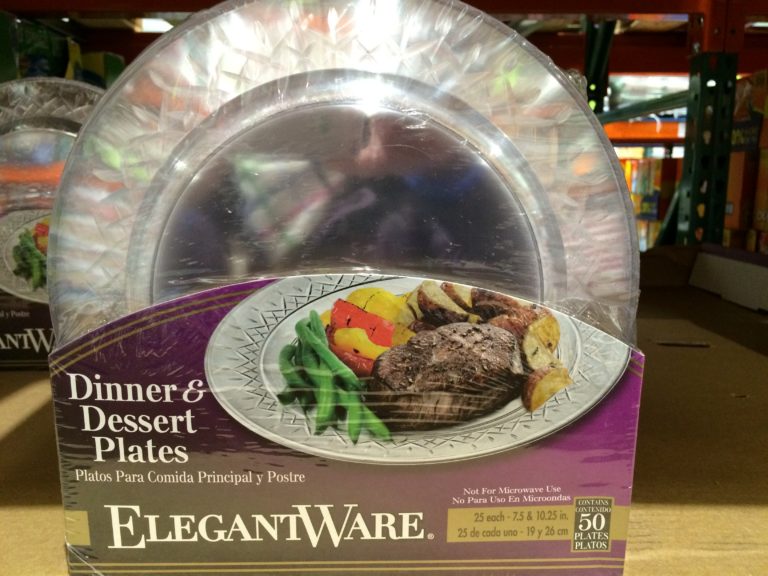 Elegantware Clear Plate Combo Pack 50 Count CostcoChaser