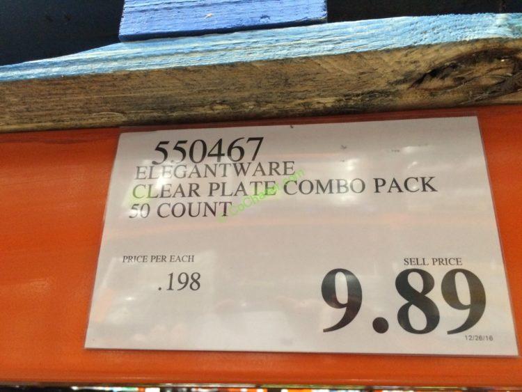 Elegantware Clear Plate Combo Pack 50 Count CostcoChaser