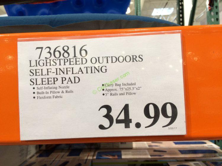 Costco736816LighstpeedOutdoorsSelfinflatingSleepPadtag