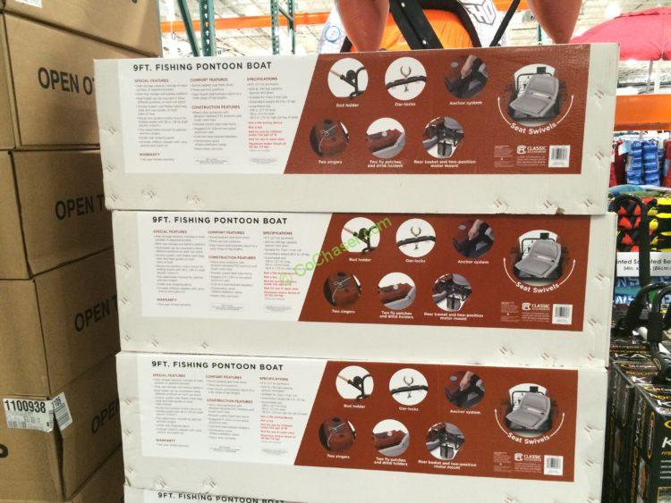 Classic Accessories Wilderness 9FT Fishing Pontoon Boat with Swivel