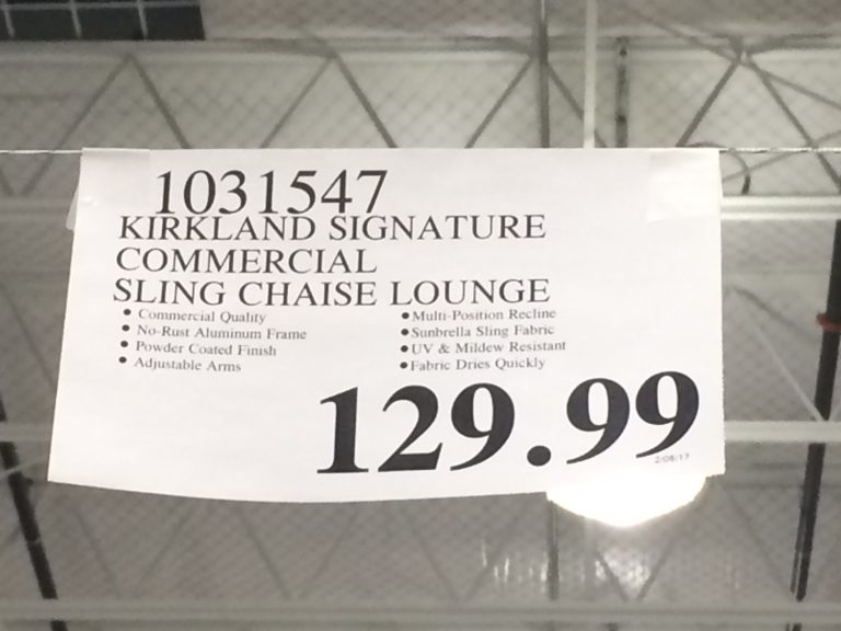 Kirkland Signature Commercial Sling Chaise Lounge CostcoChaser