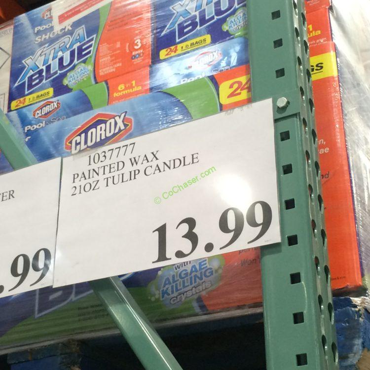 Costco-1037777-Painted Wax-Tulip-Candle-tag