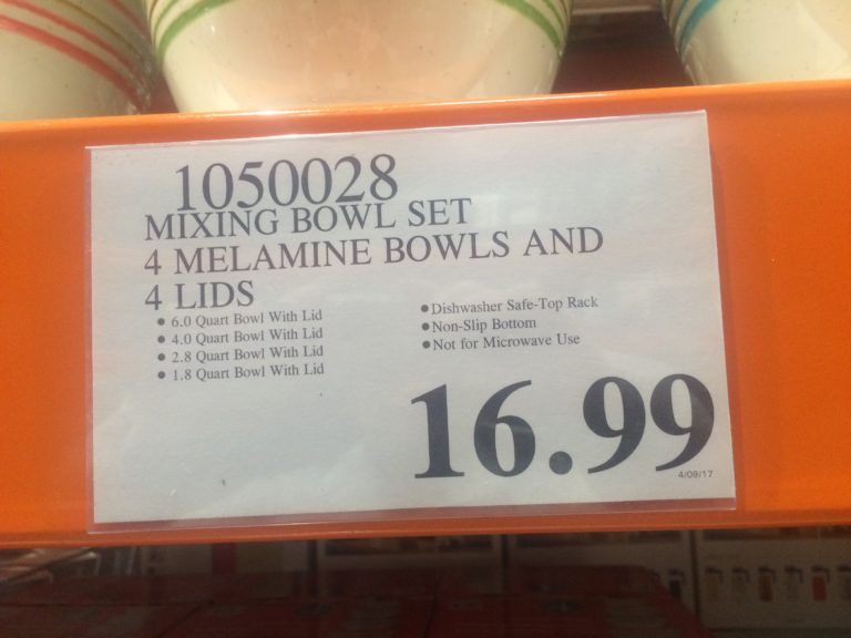 4 Melamine Mixing Bowls Set with Lids CostcoChaser