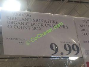 Costco-1060096-Kirkland-Signature-Organic-Duck-Crackers-tag