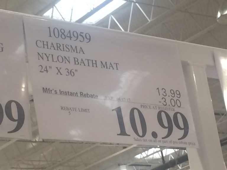 Charisma Nylon Bath Mat 24 X 36” CostcoChaser