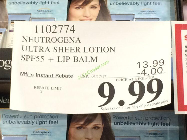 Costco1102774NeutrogenaUltraSheerSunscreenLotiontag CostcoChaser