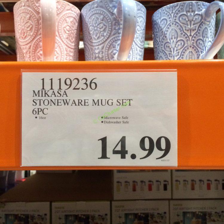 Costco-1119236-Mikasa-Stoneware-Mug-Set-tag