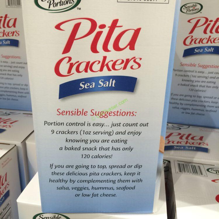 Sensible Portions Pita Crackers Sea Salt 20 Ounce Box CostcoChaser