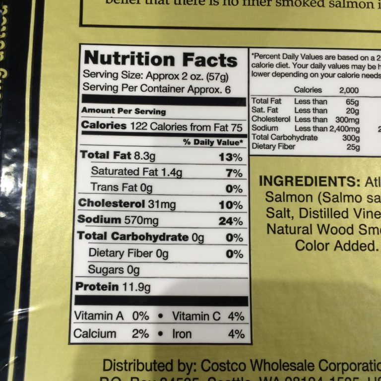 Nutrition Facts: Per serving size... 