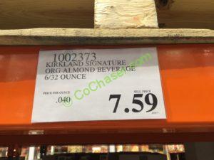 Costco-1002373-Kirkland-Signature-Organic-Almond-Beverage-tag