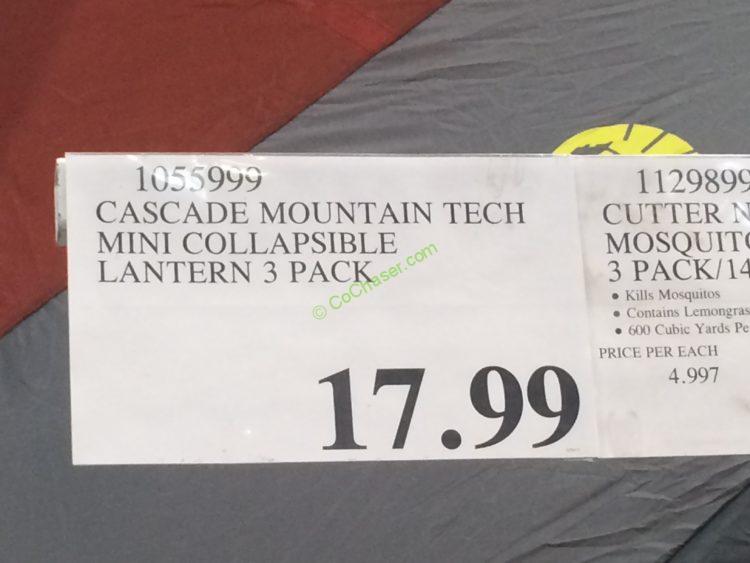 Cascade Mountain Tech Mini Collapsible Lantern 3 Pack CostcoChaser