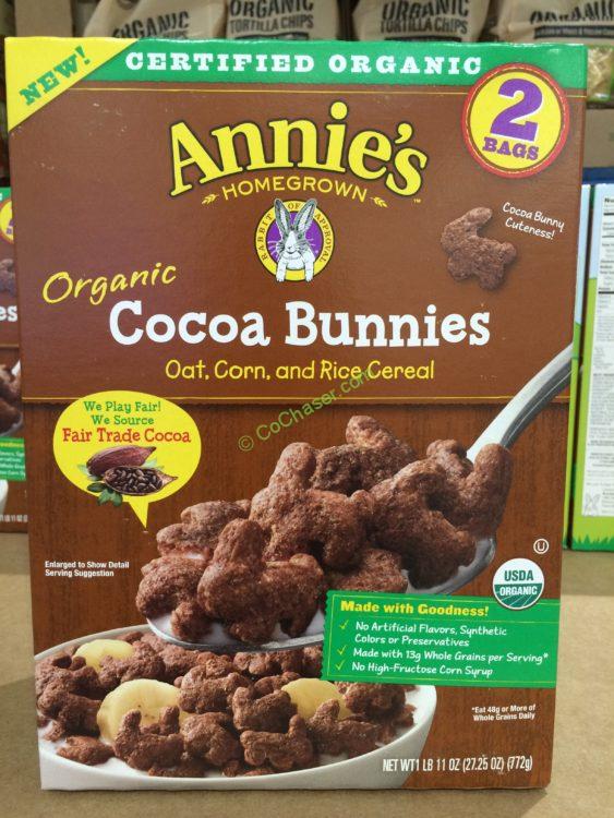 Annie’s ORG COCOA Bunny Cereal 27.25 Ounce Boxc