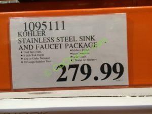 Costco-1095111-Kohler-Stainless-Steel-Sink-Faucet-Package-tag