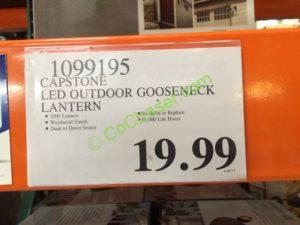 Costco-1099195-Capstone-LED-Outdoor-Gooseneck-Lantern-tag