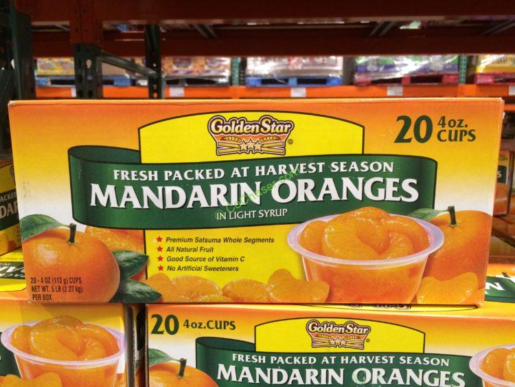 Golden Star Mandarin Orange Cups 20/4 Cups